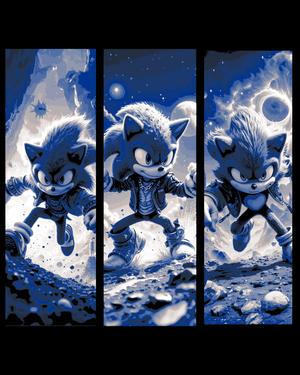 Fan Art Sonic the Hedghog - the Sega Classic Character set of bookmarks