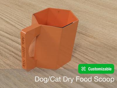Customisable Dog/Cat Dry Food Scoop