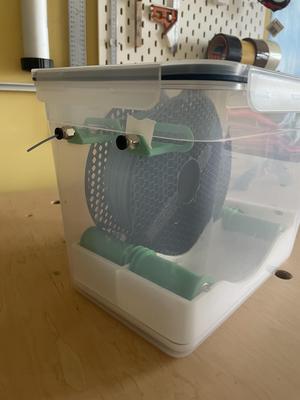 IKEA 365+ Filament Dry Box & Spool Holder (improved supports and air circulation)