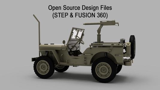 Tessier.Work Willys MB Radio Controlled Open Source Design Files (STEP & FUSION 360)