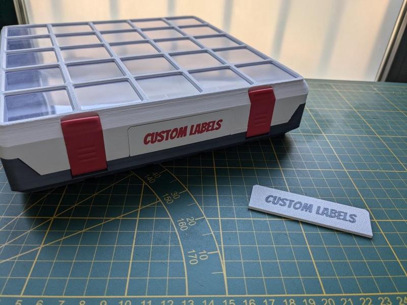 Modern Gridfinity Case Label Maker (Parametric)