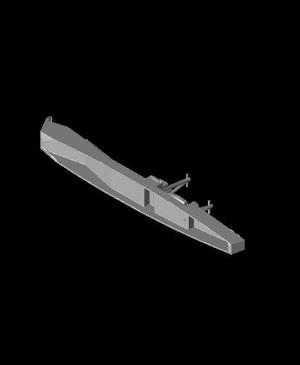1/1250  Scale IJN No 101 Landing Ship Tank.stl
