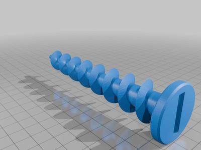 Standard (flat) screw head: Picchetto a vite piccolo - Small screw peg - sand ancor 