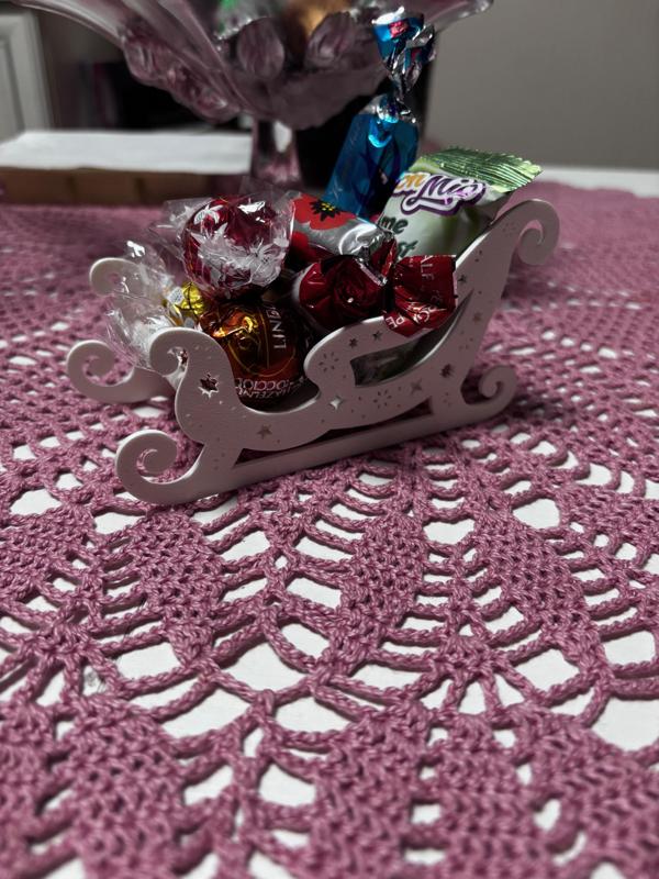 Christmas candy bowl sleigh