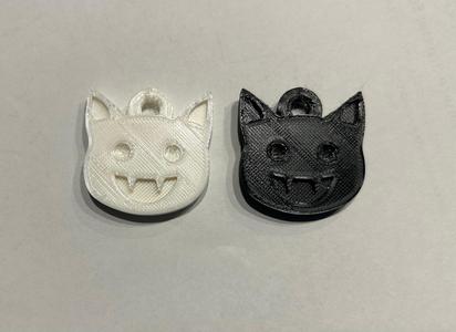 Vampire Kitten Keychain