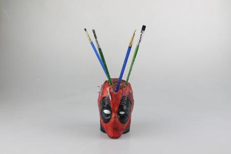 Deadpool head pencil holder