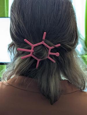 Hexagon Sun hair pin