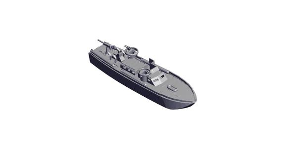 1/350 Scale Elco 80 ft PT Boat Waterline.stl