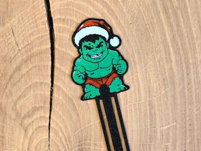 Christmas Hulk Bookmark
