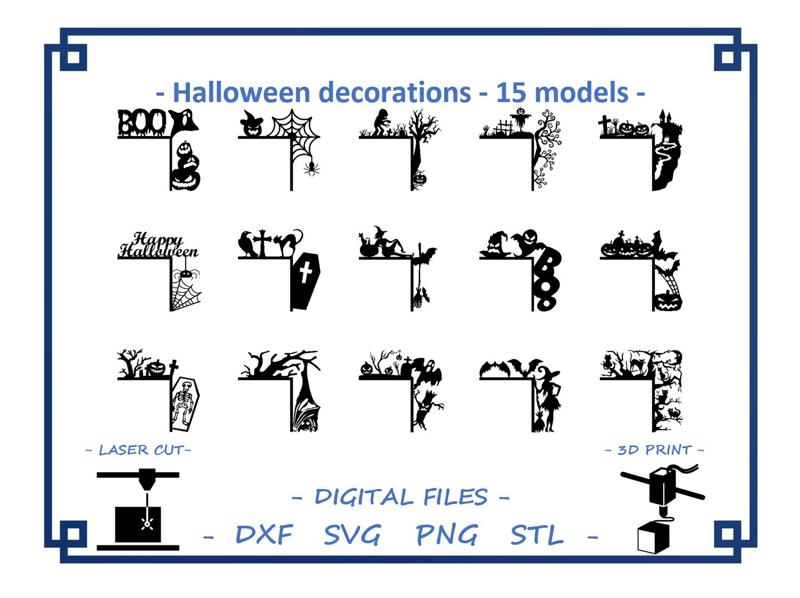 Halloween Corner decorations - 15 models 