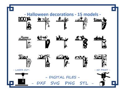 Halloween Corner decorations - 15 models 