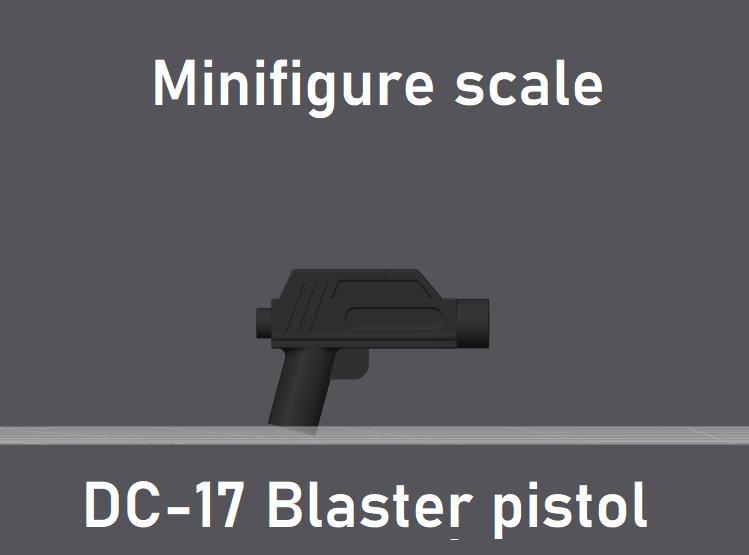 LEGO Minifigure scale StarWars DC-17 blaster pistol