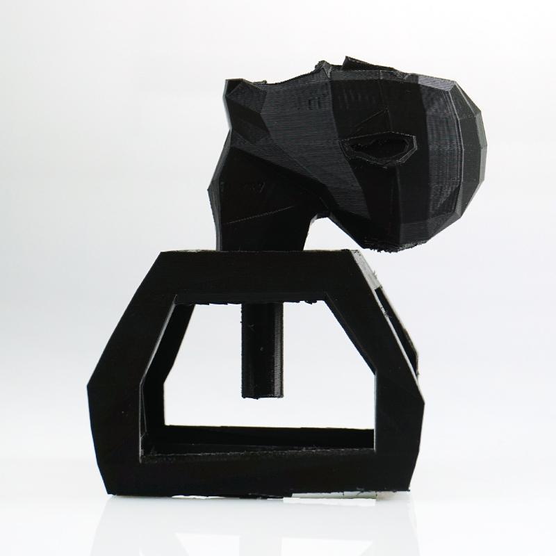 Self portrait as fountain head ...and...fountain head support  ...plus...stl of both assembled together