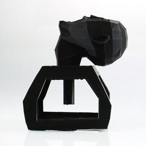 Self portrait as fountain head ...and...fountain head support  ...plus...stl of both assembled together