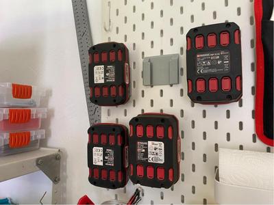 Lidl Parkside 20v Team Battery Ikea Skadis Holder