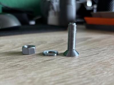 M8x30 countersunk screw + nut & washer