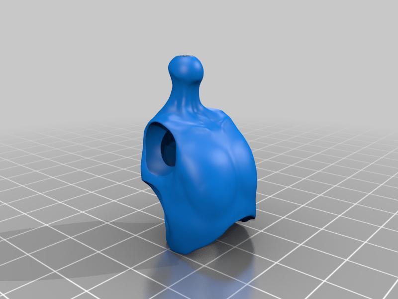 Flat chested 4-armed torso