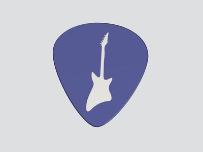 Simple and functional 3D printed guitar pick