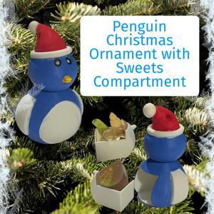 Penguin Christmas Ornament with Compartment for Sweets