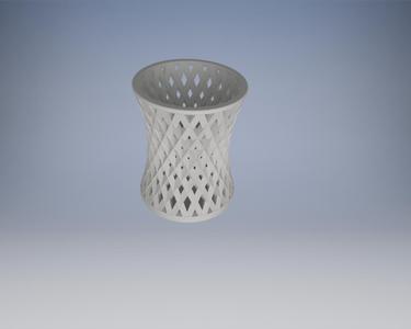 Helical pen holder