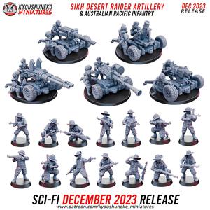 December Sci-Fi 2023 Release - SDR Artillery & Australian Pacific Infantry