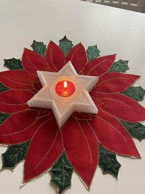 Weihnachtsstern für Teelichter