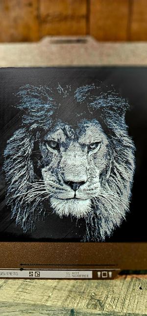 HueForge Black / White Lion
