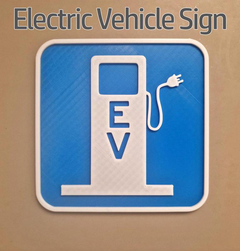 Electric Vehicle EV Charger Parking Sign