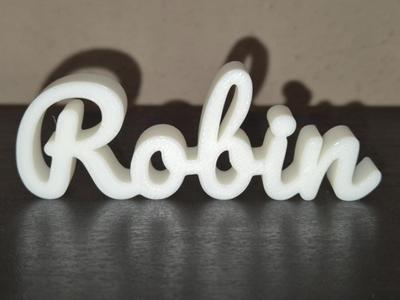 Robin Name Sign Display Decor