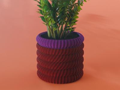 Sora Planter Pot, Wavy Bezier | Small, Medium, Large | Self Watering and Drip Tray 
