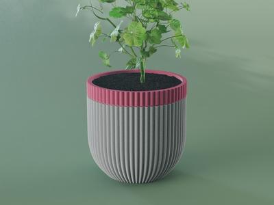 Kaze Planter Pot, Scalloped | Small, Medium, Large | Self Watering and Drip Tray 