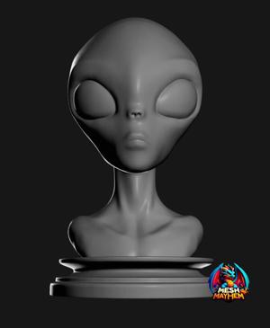 Female Alien Bust Mesh Mayhem