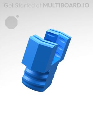 10 mm Mid Thread, Push-Fit Head, Small Thread Hole, T-Bolt