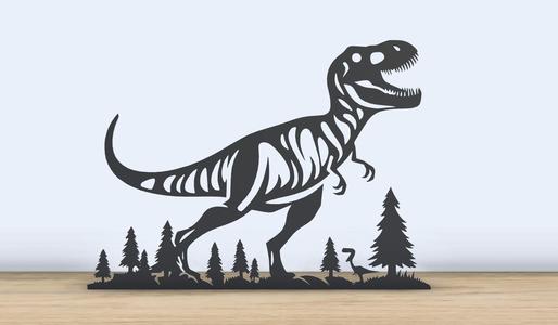 T-Rex - 2d silhouette - AI Generated