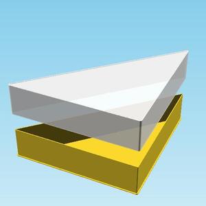 BLACK LOWER RIGHT TRIANGLE, nestable box (v1)