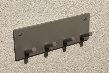Wall-mounted key hooks