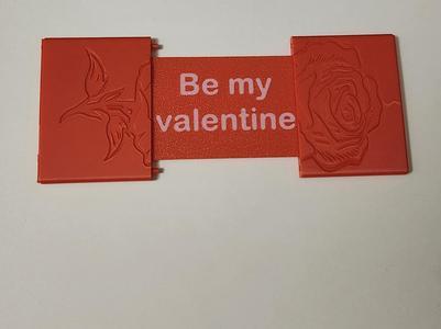 Be my Valentine note and rose box