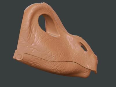 raptor type dino cosplay fur suit mask