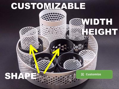 Customizable Round Container Generator – SCAD
