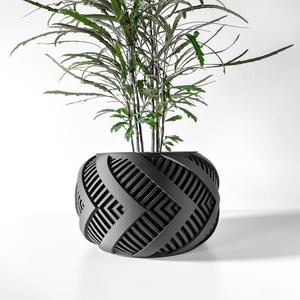 The Alko Planter Pot with Drainage Tray & Stand Included: Modern and Unique Home Decor for Plant