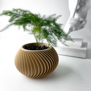 The Caleth Planter Pot with Drainage Tray & Stand | Modern and Unique Home Decor for Plants