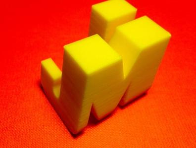 James Madison University 3D cube and logo letters