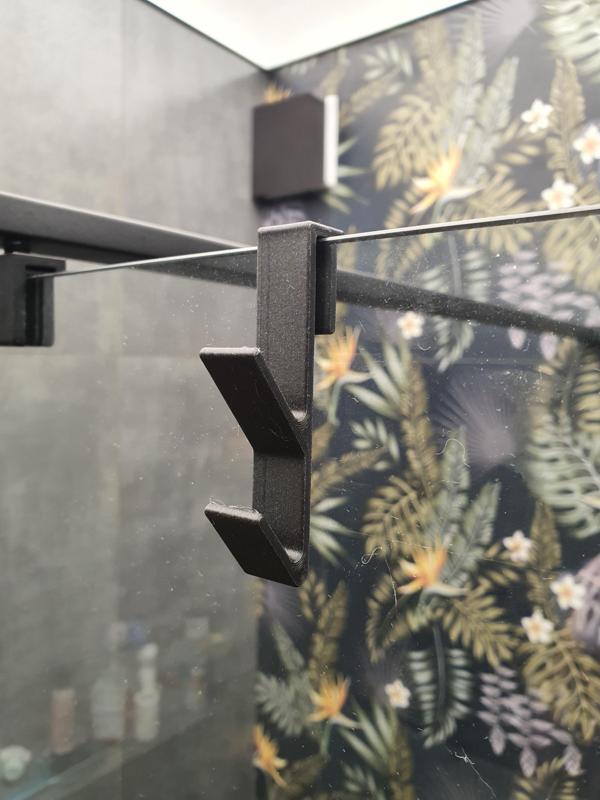 Shower Glass Towel Clothes Hook / Glass Size 4-10 mm