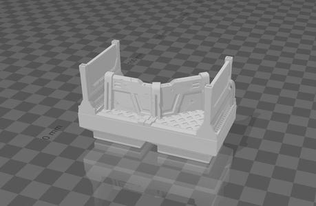 Basic infested spaceport hallway blocked (Dungeon Blocks compatible)
