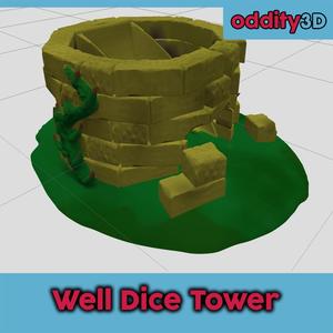Dilapidated Overgrown Well Dice Tower 