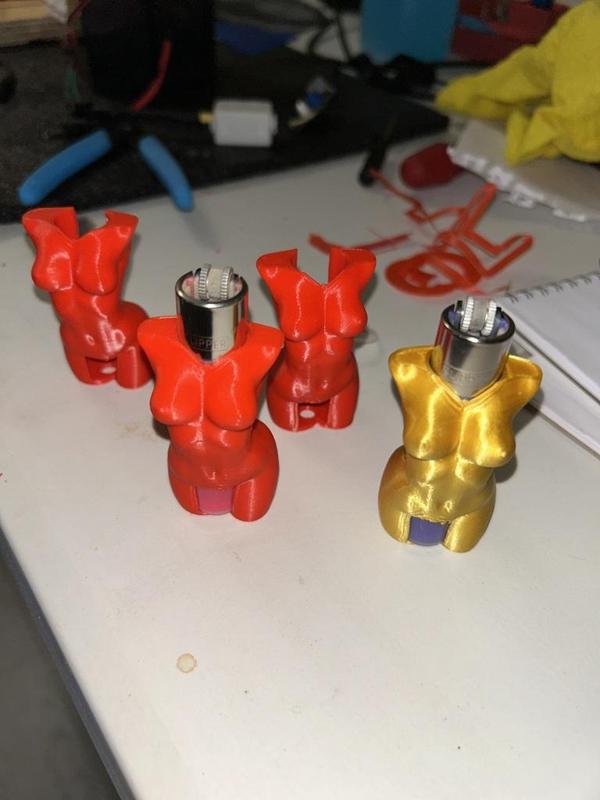 Woman Body Clipper Lighter Holder