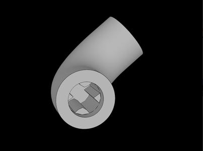 Lego Compatible (25214.dat) Cylinder  2 x  2 Elbow with Axle Holes