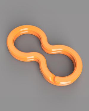 EZPZ Keyring Bubbles 0.75" x 1.5" // Keychain Ring