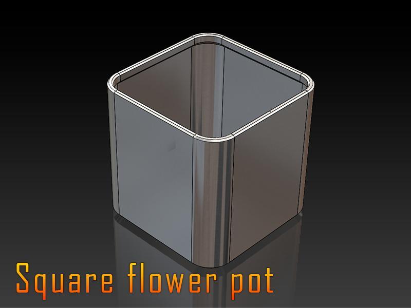 Square flower pot
