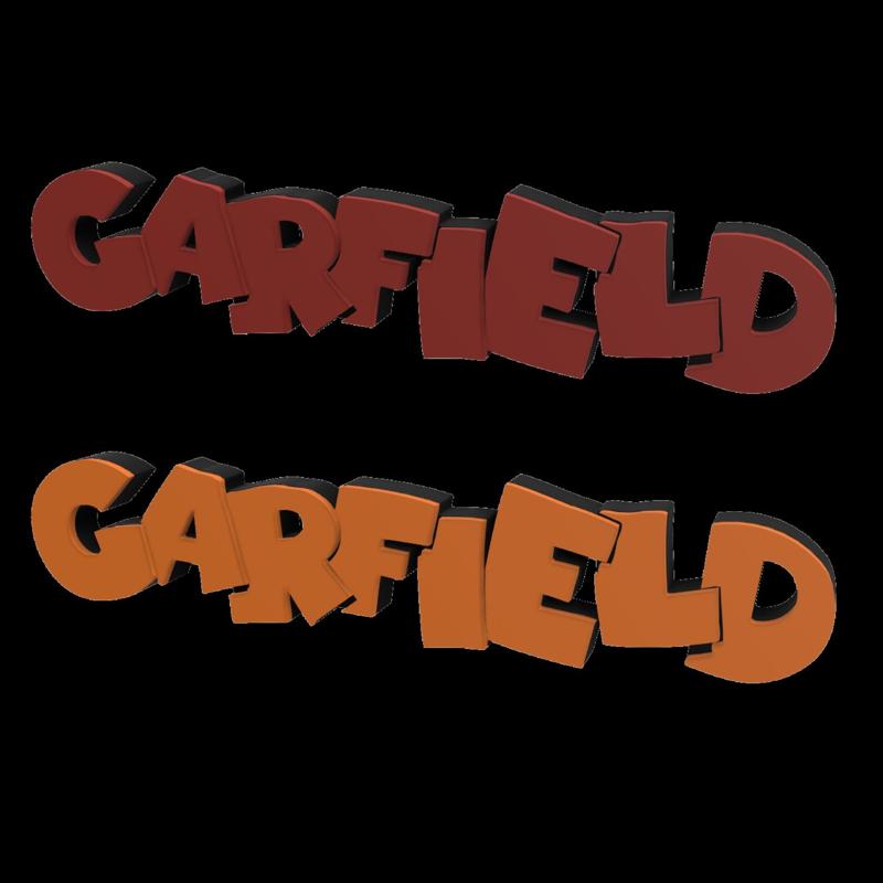 3D MULTICOLOR LOGO/SIGN - Garfield